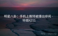 明星八卦：手机上推特被爆出绯闻 · 特辑4211