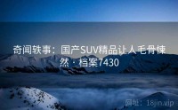 奇闻轶事：国产SUV精品让人毛骨悚然 · 档案7430