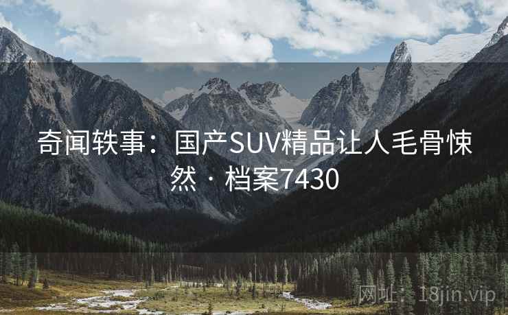 奇闻轶事:国产SUV精品让人毛骨悚然 · 档案7430 奇闻轶事:国产SUV精品让人毛骨悚然 · 档案7430